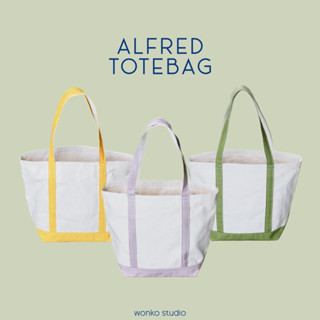 Alfred vertical totebag กระเป๋าผ้าแคนวาส