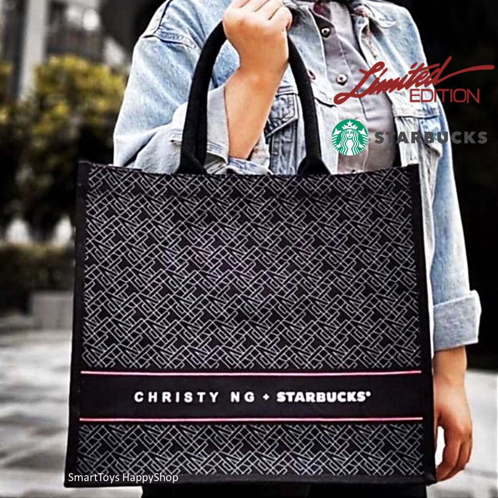 กระเป๋าผ้าใบใหญ่รุ่นพิเศษจากสตาร์บัค Christy NG + Starbucks Limited Edition Bag Black