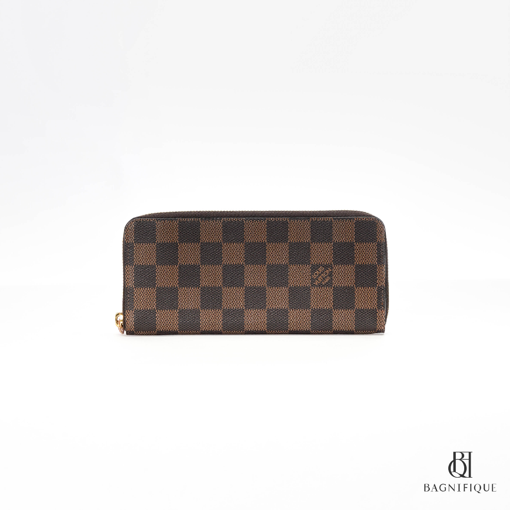 NEW LV CLEMENCE WALLET LONG BROWN DAMIER DAMIER CANVAS