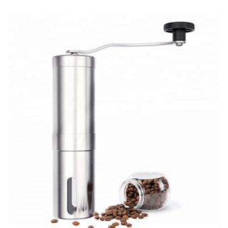 เครื่องบดกาแฟมือสแตนเลส อุปกรณ์บดแตนเลส สำหรับเมล็ดบดกาแฟส Stainless steel hand coffee grinde Thejoyful