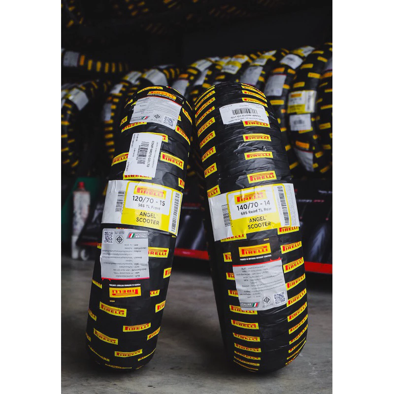 (ยางปี 26) ยาง PIRELLI ANGEL SCOOTER ใส่ XMAX / FORZA300-350 / ADV350 / ZONTES ไซส์เดิมคู่ละ 5,850฿