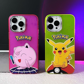 🎁ส่งของขวัญ🎁เคสไอโฟนคู่ Pikachu เคสไอโฟน 14Pro max Kirby เคส for iPhone 13Pro max 12 11 iPhone 14Pro 13 case การ์ตูน