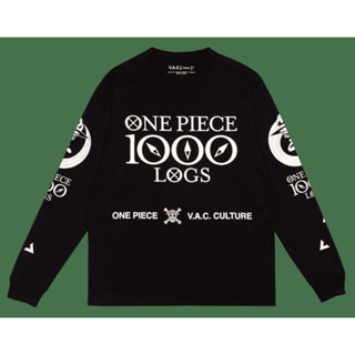 V.A.C. เสื้อยืดแขนยาววันพีซ ฉลอง 1,000 ตอน (LS)1,000 LOGS LONG SLEEVE (BLACK) สีดำ