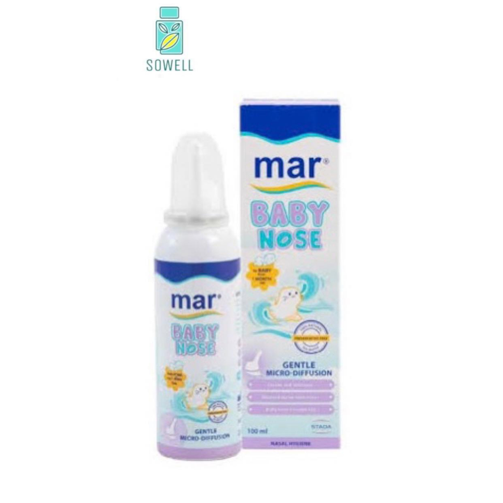 Mar BABY NOSE 100 ml. มาร์ เบบี้ โนส สเปรย์น้ำทะเลพ่นจมูก สูตรสำหรับทารก 1 เดือนขึ้นไป 100 มล.