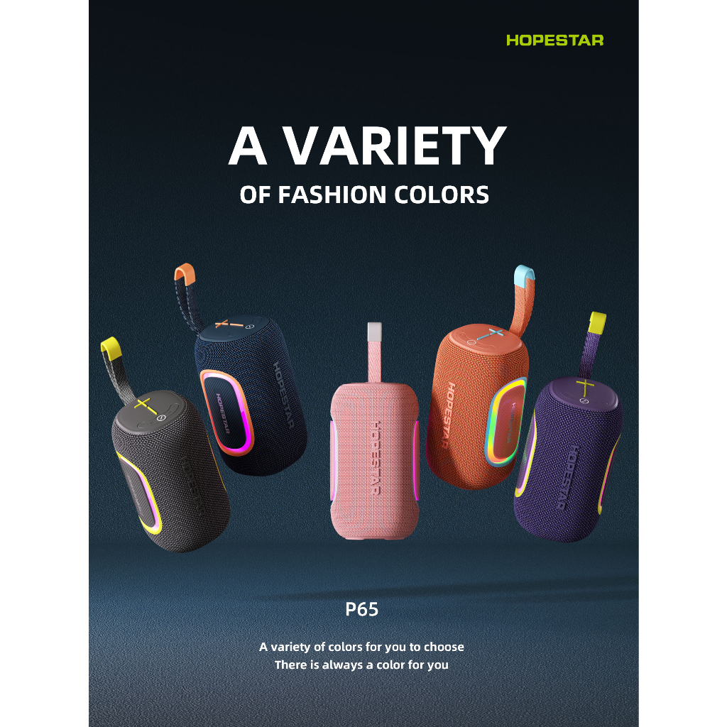 ลำโพงบลูทธู Hopestar P65  ลำโพง2ดอก 20W  แบบพกพา มีไฟ เสียงดี พร้อมฟังชั่นเชื่อมต่อสองตัว ของแท้100% - รูปที่ 7