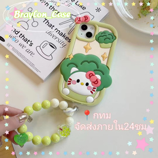 🌷Braylon🌷จัดส่งภายใน24ชม สไตล์สร้อยข้อมือ การ์ตูน Hello Kitty iphone 11 14 pro max ป้องกันการหล่น case for iPhone 12 13