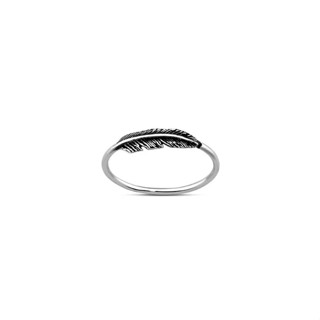 elegant silver feather ring/แหวนเงินขนนก เรียบหรู