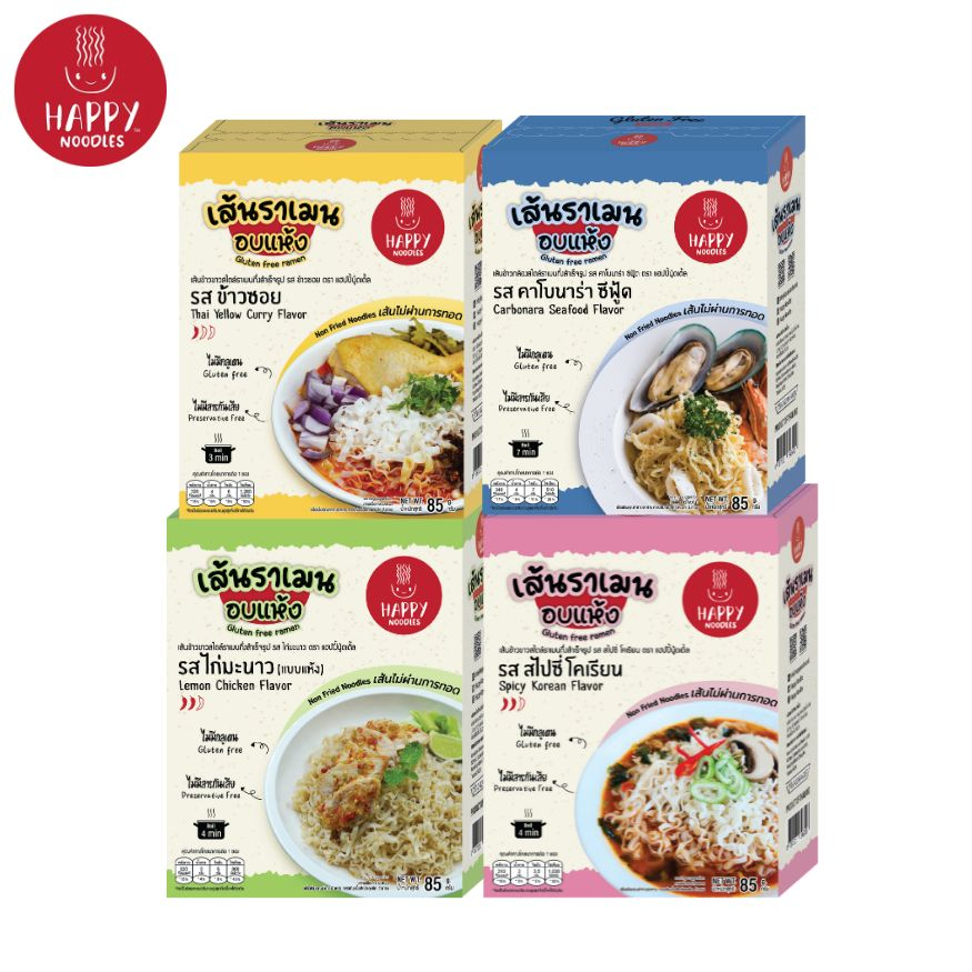 เส้นราเมนอบแห้ง(ไม่ทอด) gluten free ramen 85 กรัม