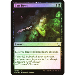 [MTG] Cast Down [CMR] [BLACK] [UNCOM] [FOIL] [ENG] (การ์ดเมจิค / Magic the Gathering)