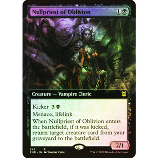 [MTG] Nullpriest of Oblivion (Extended Art) [ZNR] [BLACK] [RARE] [FOIL] [ENG] (การ์ดเมจิค / Magic the Gathering)