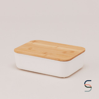 SARABARN Plastic Storage Box With Bamboo Lid 3 L | กล่อง กล่องเก็บของสี่เหลี่ยมผืนผ้าขนาดใหญ่