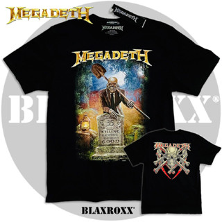 Blaxroxx เสื้อวง ลิขสิทธิ์แท้ Megadeth (MGD001) ผ้า Supersoft cotton