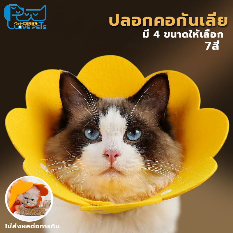 ปลอกคอกันเลีย ลำโพงกันเลีย Collar คอลล่าแมว ปลอกคอสัตว์เลี้ยง คอลล่ากันเลีย คอลล่าแมว คอลล่าสุนัข，มีให้เลือก 7 สี