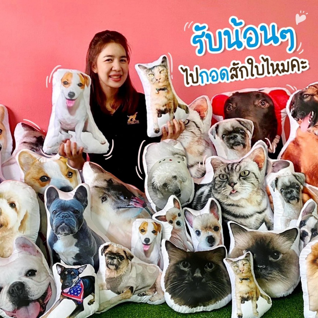 หมอน ไดคัทรูปน้องหมา พันธ์ไหนทรงไหนก็ทำได้ ไม่จำกัด หมอนคุณภาพเกรดA ราคาถูกโรงงานผลิตเอง