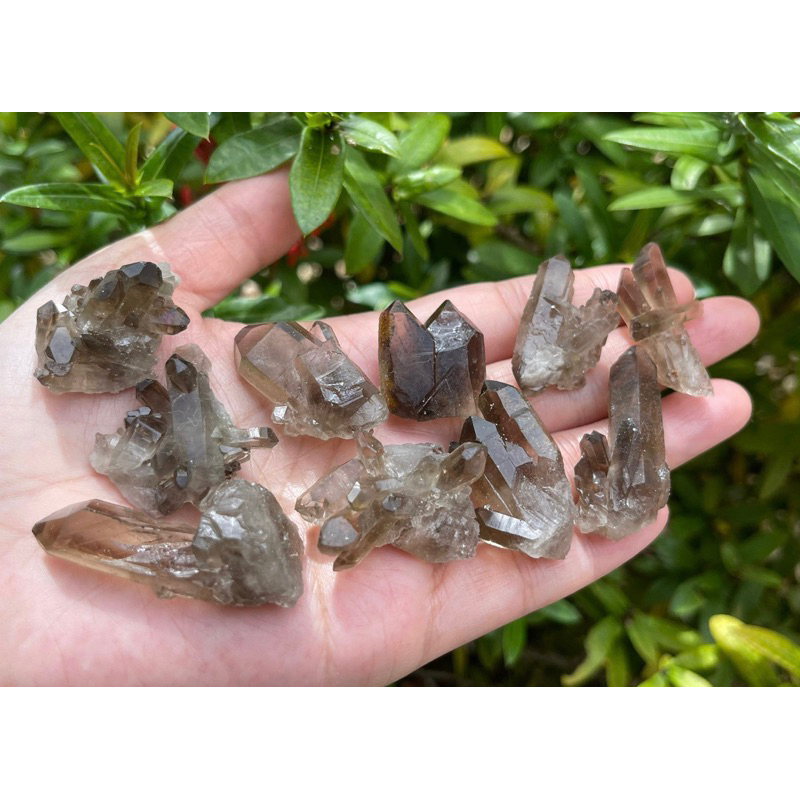 1 PC smoky quartz clusters collection, grade A++ smoky quartz crystals, meditation healing stone, po