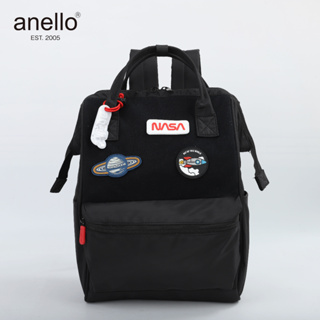 แบบใหม่ anello x NASA กระเป๋าเป้แฟชั่น สติ๊กเกอร์ตีนตุ๊กแก ช่องเยอะใส่ของได้เยอะ ใส่โน๊ตบุ๊คได้ ผ้ากันน้ำ พร้อมส่ง