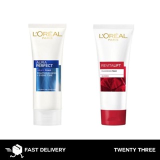 LOreal Paris Milky Foam Cleansing 100g. ลอรีอัล โฟมล้างหน้า มิลค์กี้ โฟม รีไวทัลลิฟท์ มิลค์กี้ คลีนซิ่ง 100กรัม