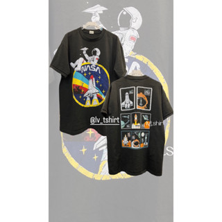 เสื้อยืดฟอกสีดำลายNASA