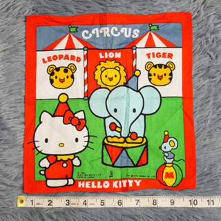 ผ้าเช็ดหน้า ลาย คิตตี้และสัตว์น่ารัก สีสวยสดใส Hello Kitty ผ้าเช็ดหน้ามือสอง