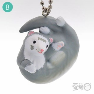 น่ารัก ❤️ Qualia Capsule Ferret Doll Charm ❤️ กาชาปอง พวงกุญแจ น้อง เฟอเรท ขดตัว น่ารัก น่าเอ็นดู มากคร้า ❤️