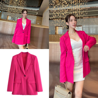 Lalisa999ราคาถูกที่สุด!! VARINDA 127 Blazer สีแจ่ม ชมพูบานเย็น