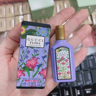 น้ำหอมมินิ ☁️☁️Gucci Flora 🌸🌸Gorgeous Magnolia EDP  5 ml 🌈🌈 น้ำหอมชนิดพกพามินิแท้ 100% ใหม่ล่าสุด 2023!!!!