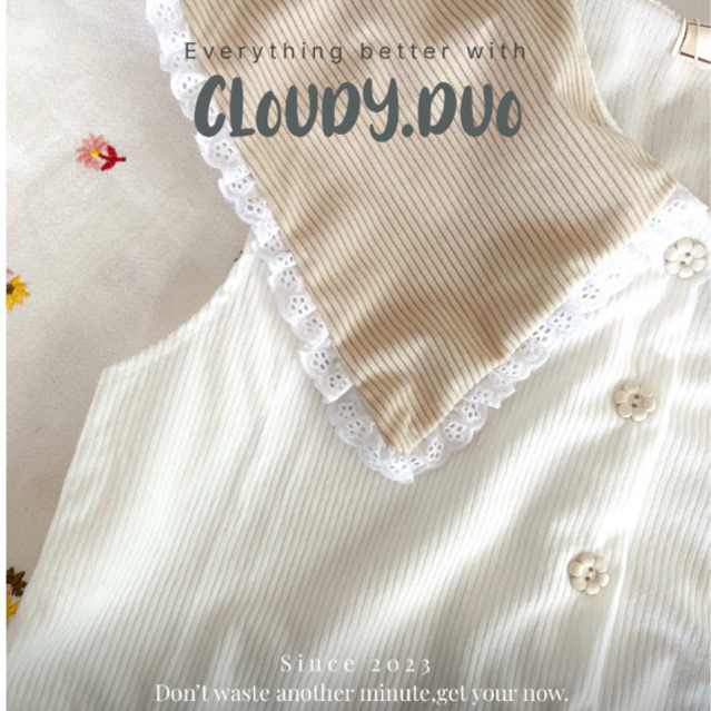 (ลด 20 บาท ‼️ ใส่โค้ด SMR71427675) เสื้อลูกฟูกแขนกุด คอปก (พร้อมส่ง)