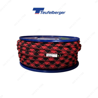 เชือกโรยตัว เชือกกู้ภัย เชือกปีนเขา Patron Static rope Red/Black12 mm. 50 m.Teufelberger MADE IN AUSTRIA