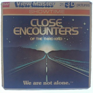 แผ่นฟิล์มสำหรับกล้อง gaf วิวมาสเตอร์ 3D Close Encounters  of the Third Kind 1977  view master มือสองสภาพดี