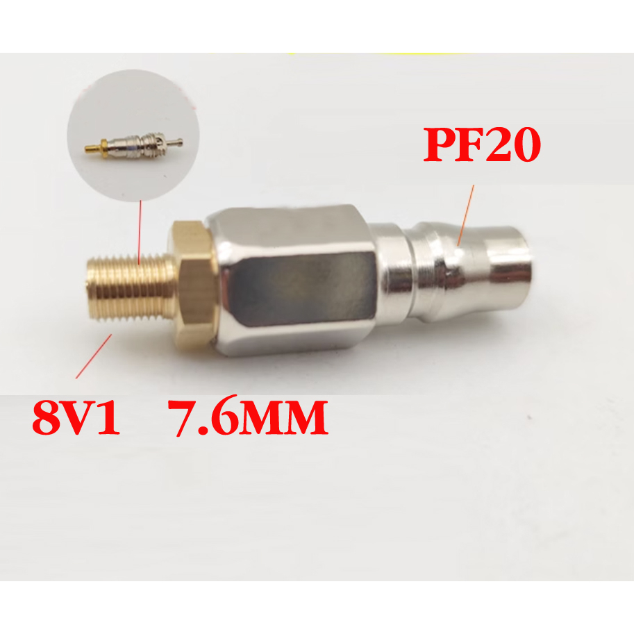 คอปเปอร์ ข้อต่อสวมเร็ว PF20 เข้ากับ จุ๊บเติมลม 8V1 ใช้ต่อกับสายลม ปั๊มลม และเครื่องมือต่างๆ