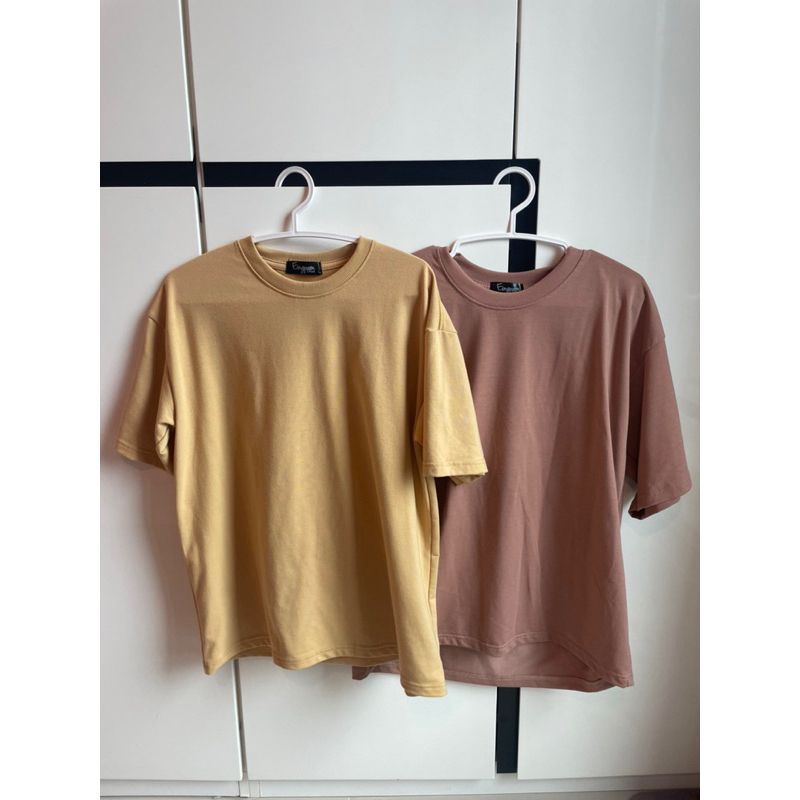 Eingpam เสื้อยืดโอเวอร์ไซส์ สีพื้น มือ2 Oversize T-Shirt