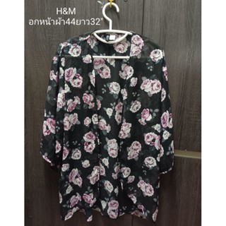 เสื้อคลุม​​งาน​แบรนด์​H&amp;M​ ผ้าดีพิมลายกุหลาบทั้งตัวสภาพ​ดี​ใหม่​พร้อม​ใส่​