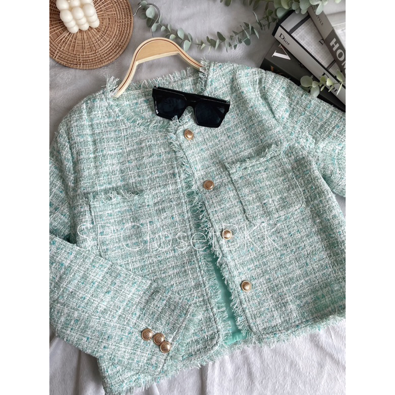 Blazer Tweed เสื้อคลุมเบเซอร์ ผ้าทวิต