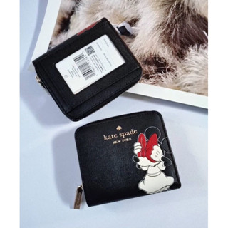 💚แท้💯 พร้อมส่ง💚 Disney X Kate Spade New York Minnie Mouse Zip Around Wallet