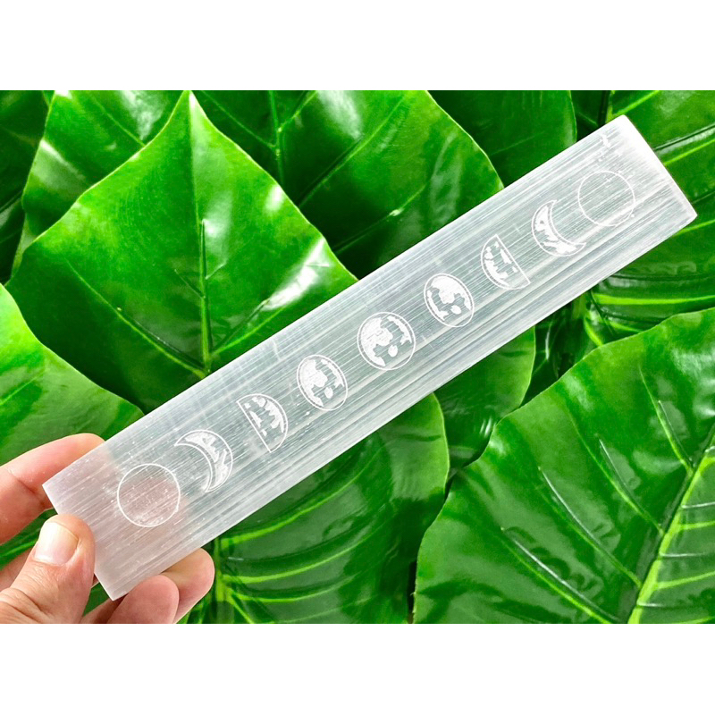 Large Selenite Crescent Moon charging bar,White ,Big Stick Moon Phase,Healing Crystal Sacred Symbols