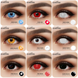 【EYESHARECOD】คอนแทคเลนส์คอสเพลย์ คอนแทคเลนส์ผี สีขาว 2 ชิ้น คอนแทคเลนส์ 0.0 องศา คอนแทคเลนส์สี