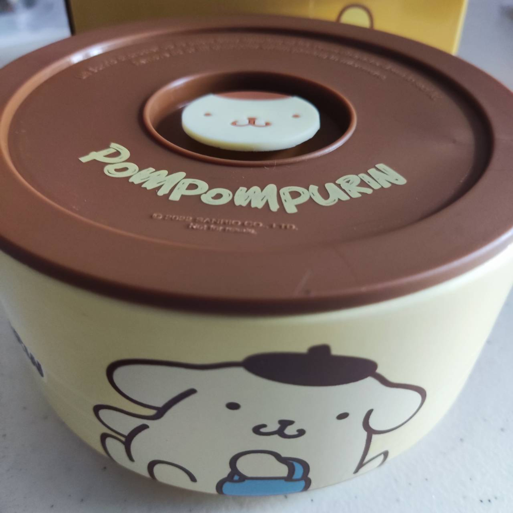 [สินค้าพรีเมี่ยมจาก 7-11] ชามเซรามิค ซานริโอ ปอมปอมปูริน Sanrio Pompompurin ลิขสิทธิ์แท้ 100%