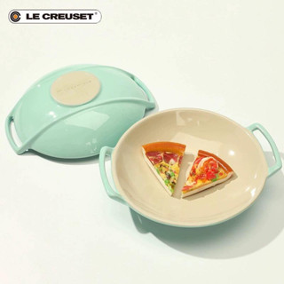 French LE Cool Color Stoneware Porcelain Double Ear Pot Plate Lamian Noodles Bowl Deep Soup Dish 22cm Salad Deep Bowl Pl