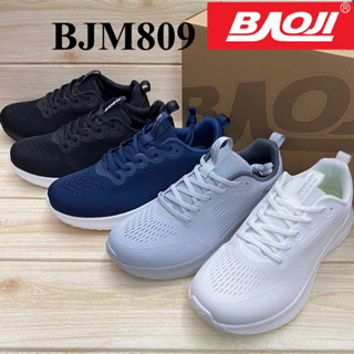 Baoji BJM 809 รองเท้าผ้าใบชาย Size  41-45 สีดำ/ดำขาว/กรม/ขาว/เทา ซห