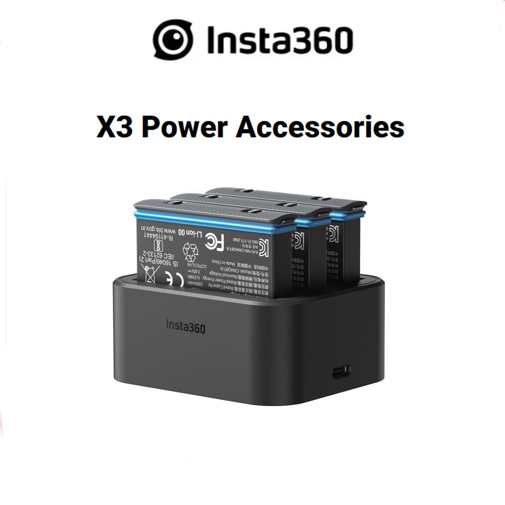 【original】Insta360 X3 Battery 1800mAh Insta360 เครื่องชาร์จและแบตเตอรี่ For one x3
