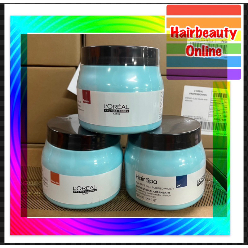 Loreal hair spa ทรีทเม้นท์หมักผม สปา ลอรีอัล มี 3 สูตร 490ml