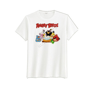 เสื้อยืดพิมพ์ลายangry bird￼