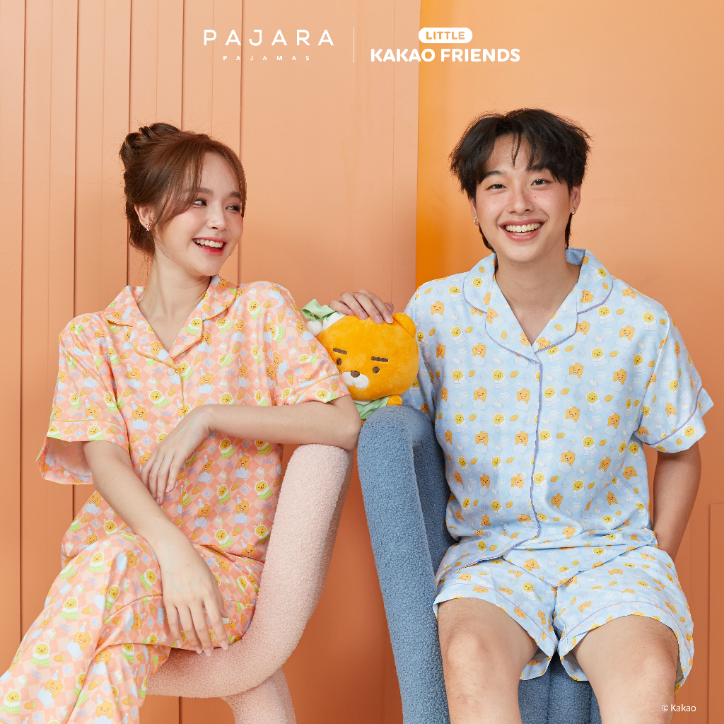 ชุดนอน พรีเมียม ลาย 𝗟𝗜𝗧𝗧𝗟𝗘 𝗞𝗔𝗞𝗔𝗢 𝗙𝗥𝗜𝗘𝗡𝗗𝗦 : Good Night 2 ( Little Ryan & Little Muzi ) ลิขสิทธิ์แท้ แบรนด์ PAJARA