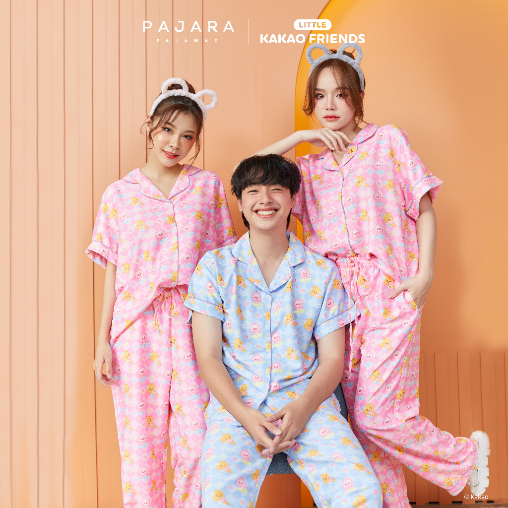 ชุดนอน Pajara Pajamas (KF-0011-4) 𝗟𝗜𝗧𝗧𝗟𝗘 𝗞𝗔𝗞𝗔𝗢 𝗙𝗥𝗜𝗘𝗡𝗗𝗦:Good Night 2 ( Little Apeach & Little Ryan ) แบรนด์ PAJARA