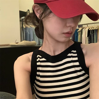[ส่งจากไทย] 𝑩𝒓𝒂𝑩𝒓𝒂𝑩𝒓𝒂 #f-150 เสื้อกล้า ไหมพรม ลายทาง สีพื้น คอกลม