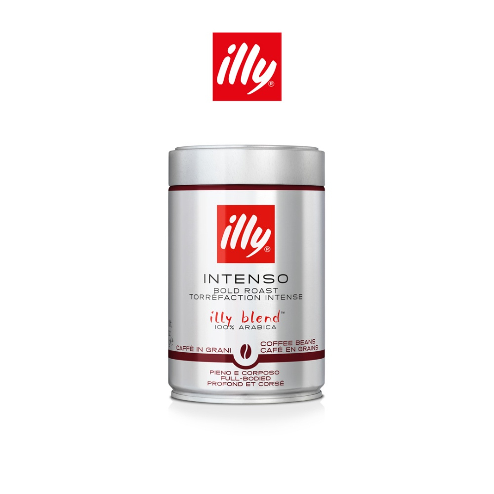 ILLY เมล็ดกาแฟคั่ว INTENSO ROAST - 250 กรัม/กระป๋อง WHOLE COFFEE BEANS INTENSO ROAST - 250 GRAMS