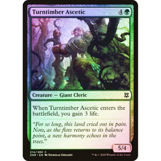 [MTG] Turntimber Ascetic [ZNR] [GREEN] [COMMON] [FOIL] [ENG] (การ์ดเมจิค / Magic the Gathering)