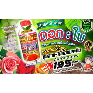 ฮอร์โมนกุหลาบ บำรุงเร่งดอกและใบ ไม่ดอกทุกชนิดขนาด1ลิตร