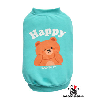 Petcloths -Doggydolly  เสื้อผ้าแฟชั่น สัตว์เลี้ยง ชุดหมาแมว เสื้อยืด คอกลม  T-Shirt  ขนาด1-9โล T785