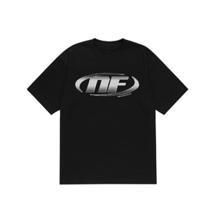 NiceFeet ™ NF METALLIC LOGO T-SHIRT (BLACK)